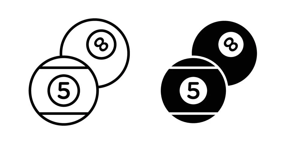 Billiard ball icon vector design. EPS10 Stock Illustration