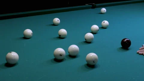 Billiard ball jumped Stock Footage 89667049