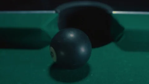 The billiard ball number 8th rotates Stock Footage 85899199