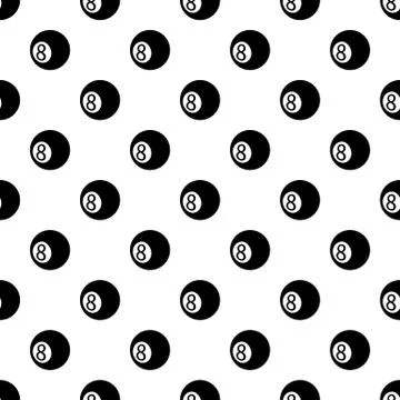 Billiard ball pattern vector seamless Stock Illustration