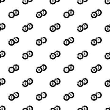 Billiard ball pattern vector seamless Stock Illustration