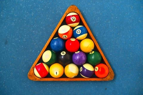 Billiard ball rack Stock Photos