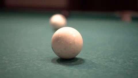 Billiard ball on the table Stock Footage 98450850