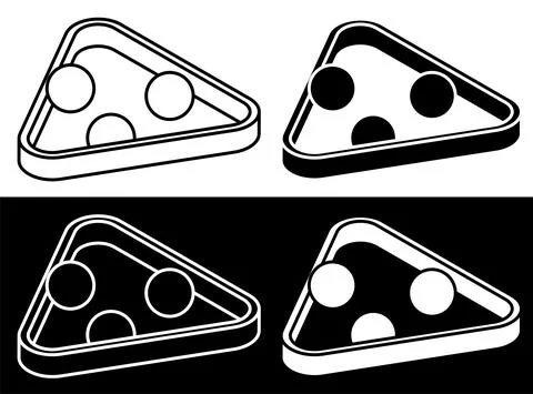 Billiard ball in triangle icon for pool or snooker game. Sports design element 스톡 일러스트