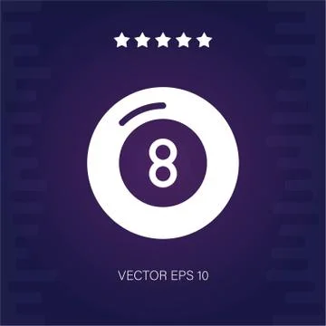 Billiard ball vector icon Stock Illustration