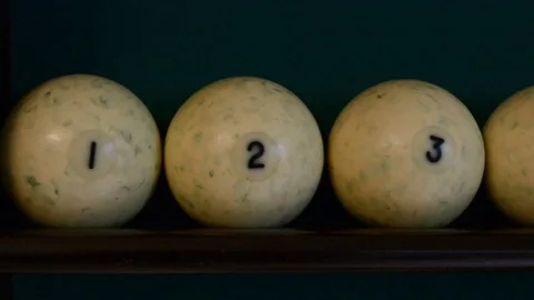 Billiard balls background Stock Footage 80731595
