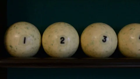 Billiard balls background Stock Footage
