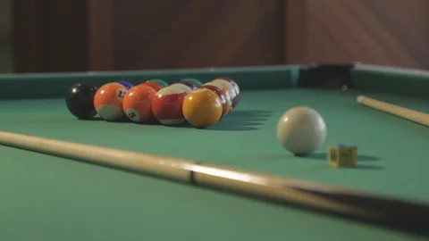 Billiard balls close up Stock Footage 88170923