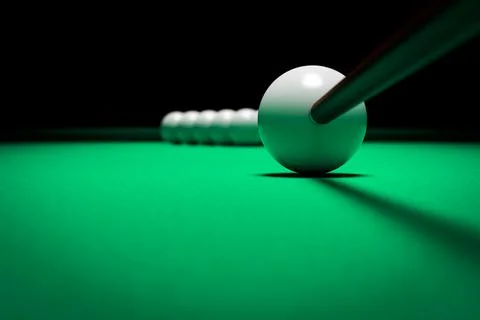 Billiard balls on the field Stock Illustration