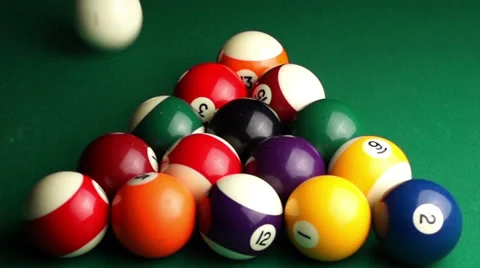 Billiard balls Stock Footage 50216945