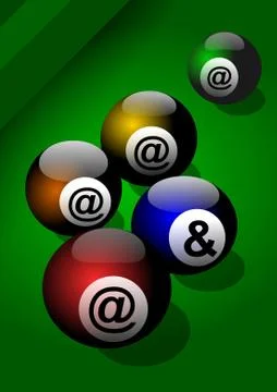 Billiard balls Illustrazione stock