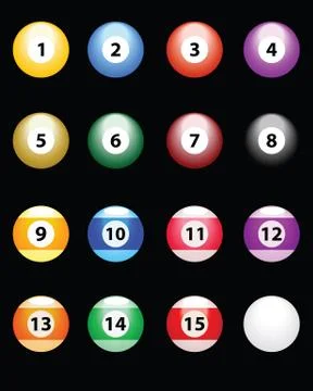 Billiard balls Stock Illustration