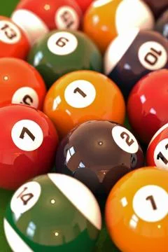 Billiard balls Stock Photos