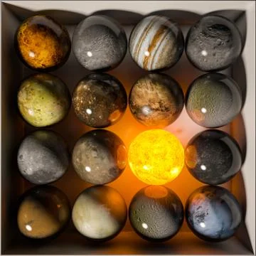 Billiard balls Planets Stock Illustration