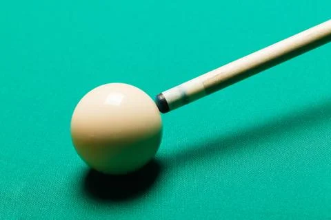 Billiard balls in a pool table. Foto stock