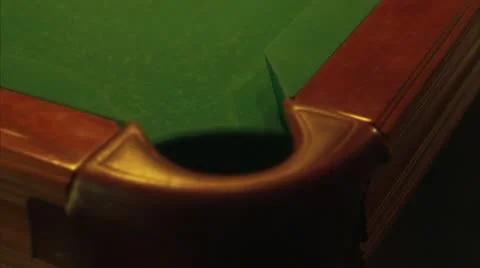 Billiard balls rolling into a pocket, Stockholm Stock Footage