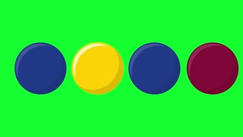 Billiard balls rolling from off-screen to align and form the year 2027 on g.. Stock Footage 340919461