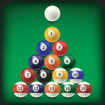 Billiard balls set Stock Illustration