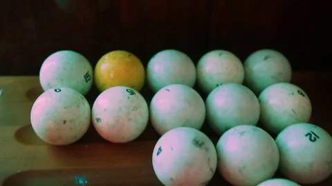 Billiard balls on the shelf 스톡 동영상 71206394