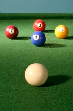 Billiard balls table billiards pool ball bag Foto stock