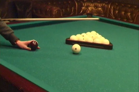 Billiard balls on the table Stock Footage 1071700