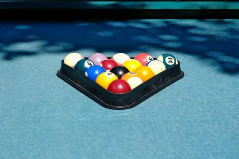 Billiard balls on a table 스톡 사진