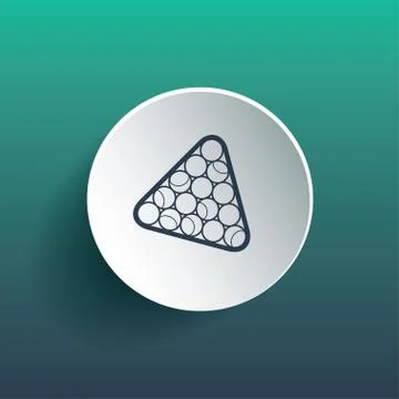 Billiard balls triangle Stock Illustration