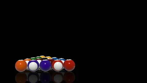 Billiard Balls turn on itself Stock Footage 239381385