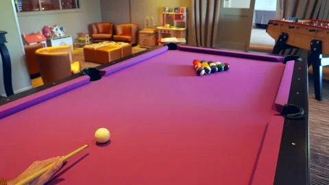 Billiard break shot Video stock 142537792