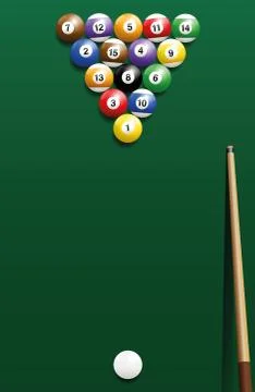 Billiard Break Shot Start Off Cue Sports Stock Illustration