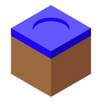 Billiard chalk cube with concave top for precise cue tip application Stockillustratie