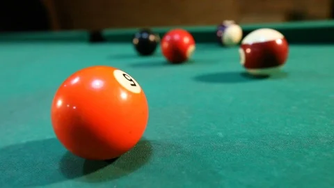 Billiard close up shot Stockbeeldmateriaal 88210897