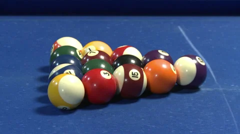 BILLIARD  CLOSE UP STRIKE 1 Stock Footage 39336555