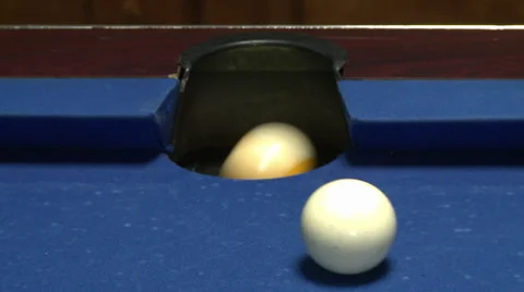 BILLIARD  CLOSE UP STRIKE 4 Stock Footage 39336780
