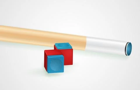 Billiard cue and pool chalk Stock Illustration
