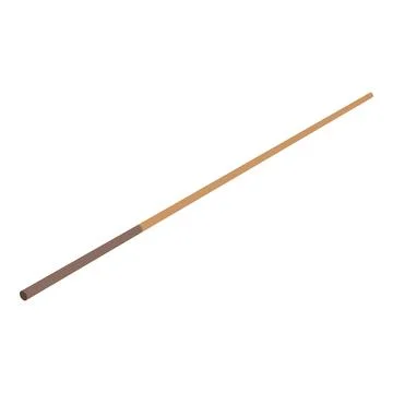 Billiard cue stick lying isolated on white background Illustrazione stock