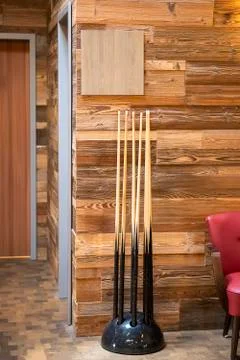 Billiard cues Stock Photos