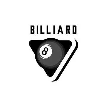 BILLIARD EIGHT BALL Stock Illustration