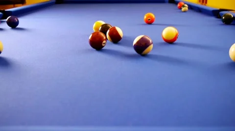 Billiard - Full Game - Time Lapse Stock Footage 8577747
