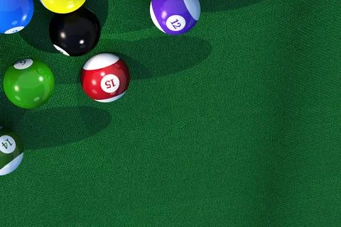 Billiard Game Copy Space Stock Illustration
