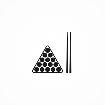 Billiard game icon. Stock Illustration