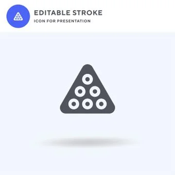 Billiard icon vector, filled flat sign, solid pictogram isolated on white, logo Stock Illustration