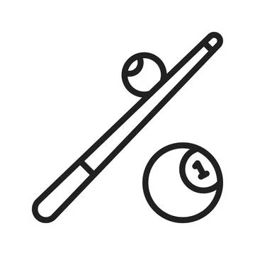 Billiard icon vector image. Stock Illustration