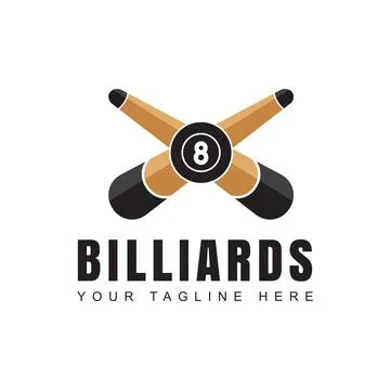 Billiard logo template design. Vector illustration. Stock Illustration