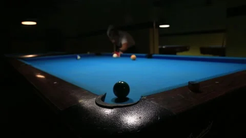 Billiard long shot Stock Footage 133971694