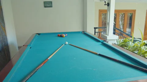 A Billiard Outside The Resort Stock Footage 161859476
