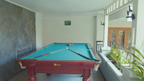 A Billiard Outside The Resort Stock Footage 161872468