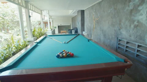 A Billiard Outside The Resort Stock Footage 161939282