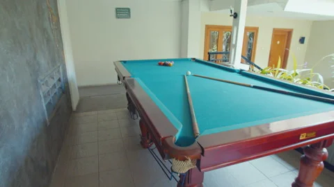 A Billiard Outside The Resort Stock Footage 161950841