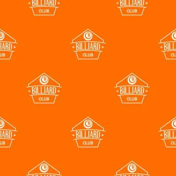 Billiard pattern vector orange Stock Illustration